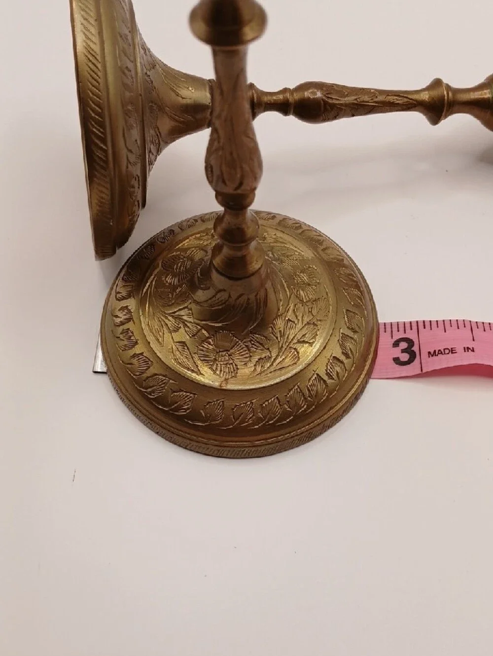 Pair VTG Brass Taper Candle Holders 5